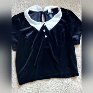 Wednesday adams mushroom collar shirt